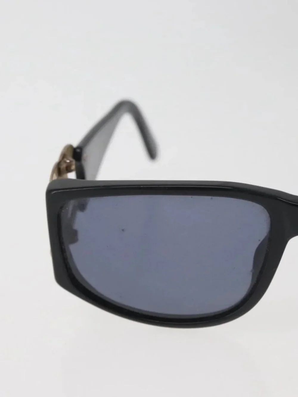 CHANEL Sunglasses plastic Black CC Auth BA12482